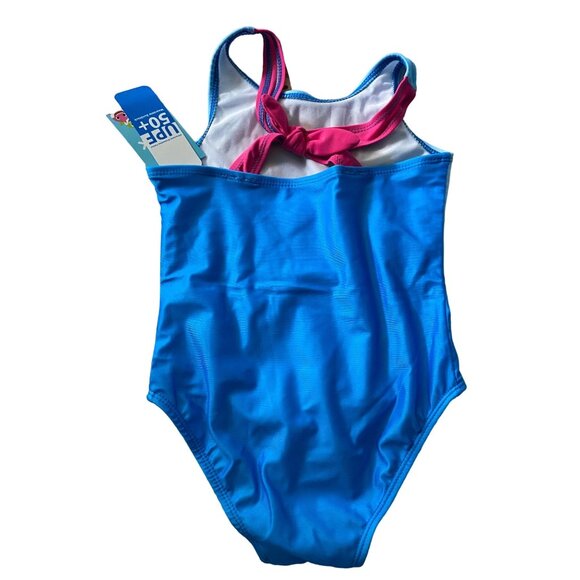 Pinkfong Baby Shark Toddler's Back Tie/Knot One-Piece Swimsuit - Blue - 4T - Picture 2 of 2
